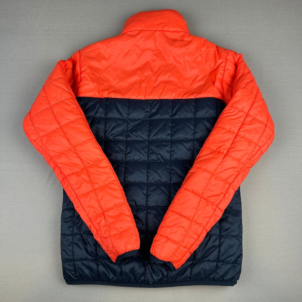 Databricks Reversible Puffer Jacket Mens Navy Blue Orange Insulated Full Zip L - Picture 10 of 12